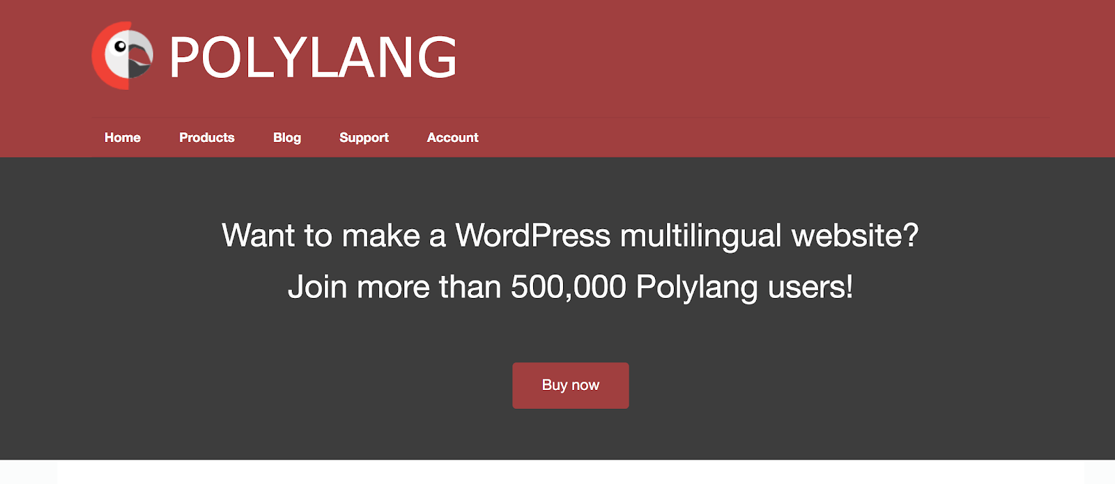 Screenshot of Polylang website